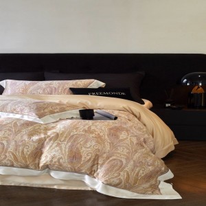 High quality lyocell home textile digital printing duvet cover bed sheets custom bedding set