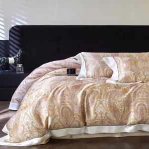 High quality lyocell home textile digital printing duvet cover bed sheets custom bedding set