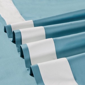 Blue 100% Cotton Duvet Cover Bed Sheet Set 500tc Solid Color Bedding Set Wholesale
