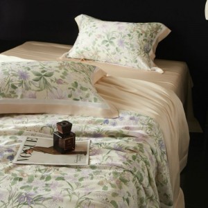 100S Top Class Lyocell Summer Quilt Microfiber Filling Digital Printing Quilt Duvet Bed Sheets Bedding Set For Home