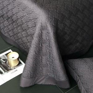 Black 100s Lyocell Soft Mat 3PCS Bedroom Set ODM/OEM Bed Sheet Set Pillowcases Washable Bedding Set