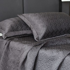 Black 100s Lyocell Soft Mat 3PCS Bedroom Set ODM/OEM Bed Sheet Set Pillowcases Washable Bedding Set