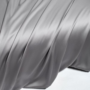 Solid Color 60S Lyocell 4PCS Gray Bedding Set With Queen King Size Duvet Cover Double Pillowcases Bed Sheets