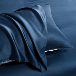 High Class 300tc Lyocell Quilt Cover Bed Sheets Pillowcases 1.8/2m Navy Blue Bedding Set