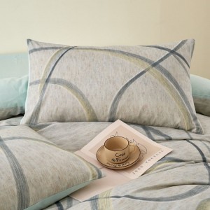 High Quality 40S Cotton Home Bed Linen Floral Digital Printed Duvet Cover Green Bed Sheets Bedding Set