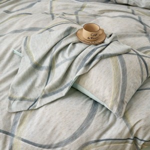High Quality 40S Cotton Home Bed Linen Floral Digital Printed Duvet Cover Green Bed Sheets Bedding Set