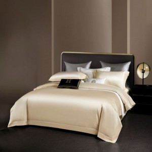 Luxury Gold 500tc Egyptian Cotton Giza Long Staple Cotton Duvet Cover Bed Sheet sabanas Queen King Custom Bedding Set