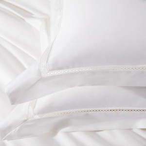 Plain White 100% Cotton Home Hotel Bedroom Bed Sheet Duvet Cover Long Staple Cotton Bedding Set