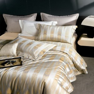 High End Yarn-dyed Jacquard Duvet Cover 500tc Egyptian Giza Long Staple Cotton Home Textile Bedding Set