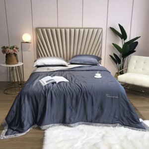 Simple Style Home Bed Set Green 100% Lyocell Fabric Modern Woven Solid Color Bedding Sheets Set