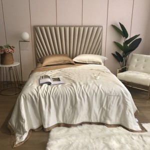 Simple Style Home Bed Set Green 100% Lyocell Fabric Modern Woven Solid Color Bedding Sheets Set