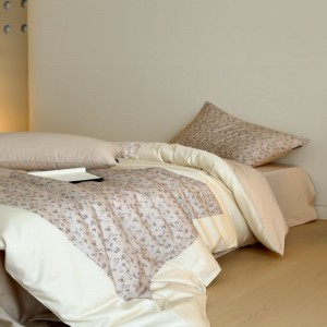 2025 New Product 100S Long Staple Cotton 4PCS Floral Printing Bedding Set
