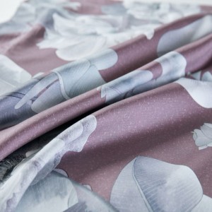 Luxury 700TC Egyptian Long Staple Cotton Floral Digital Printing Duvet Cover Bed Sheets Queen King Purple Bedding Set