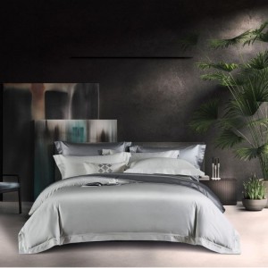 High Luxury Solid Color 4PCS Bed Set 700TC Egyptian Long Staple Cotton Bedding Set