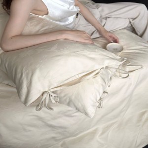 100S Long Staple Cotton 3D Jacquard Duvet Cover White Pillowcases Bed Sheets Four Piece Bedding Set