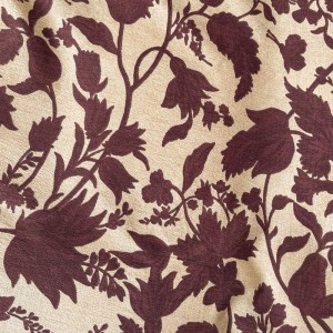 Original linen red floral plant printing quilt cover four-piece bed sheets bedding set