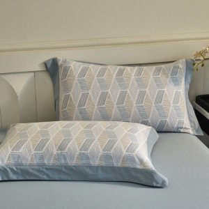 32S brushed cotton light luxury digital printing four-piece bedding set