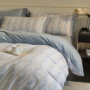 32S brushed cotton light luxury digital printing four-piece bedding set