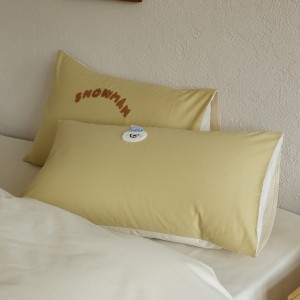 High quality cartoon 4pcs home textiles green towel Applique green washed cotton bedding set supplier