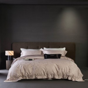 500TC Lyocell Cotton Home Textile Jacquard Duvet Quilt Comforter Cover Bed Sheets Pillowcases Pink Luxury Bedding Set