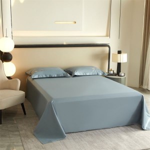 50S double-strand long-staple cotton embroidered quilt cover blue bed sheets 4pcs bedding set