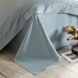 50S double-strand long-staple cotton embroidered quilt cover blue bed sheets 4pcs bedding set
