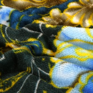 Winter warm green flannel 4pcs home textiles printing comforter duvet cover bedding set wholesaler