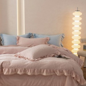 Winter Warm Milk Velvet Jacquard Comforter Quilt Cover Set Skin-friendly Bed Sheet Bedding Set