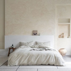 100% Cotton Washed Cotton Linen 4PCS Bed Set Printed Duvet Cover High Class Home Textile Bedding Set