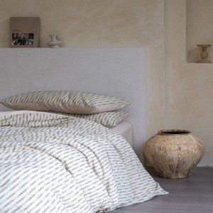 100% Cotton Washed Cotton Linen 4PCS Bed Set Printed Duvet Cover High Class Home Textile Bedding Set