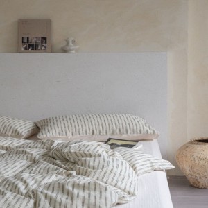100% Cotton Washed Cotton Linen 4PCS Bed Set Printed Duvet Cover High Class Home Textile Bedding Set