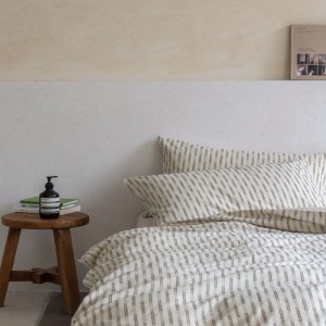 100% Cotton Washed Cotton Linen 4PCS Bed Set Printed Duvet Cover High Class Home Textile Bedding Set