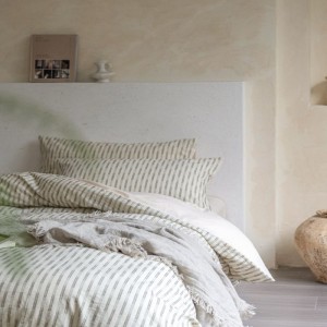 100% Cotton Washed Cotton Linen 4PCS Bed Set Printed Duvet Cover High Class Home Textile Bedding Set