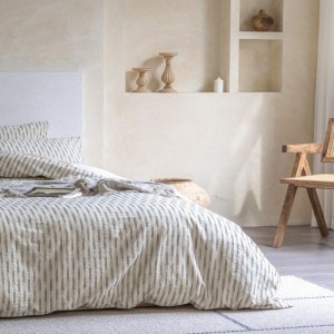 100% Cotton Washed Cotton Linen 4PCS Bed Set Printed Duvet Cover High Class Home Textile Bedding Set