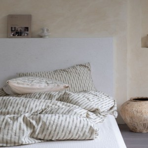 100% Cotton Washed Cotton Linen 4PCS Bed Set Printed Duvet Cover High Class Home Textile Bedding Set