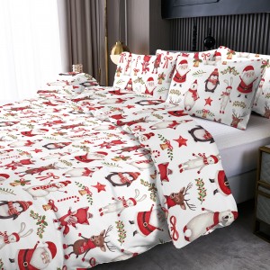 Christmas 3D printing duvet cover red 3pcs home textiles duvet cover set supplier