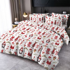 Christmas 3D printing duvet cover red 3pcs home textiles duvet cover set supplier