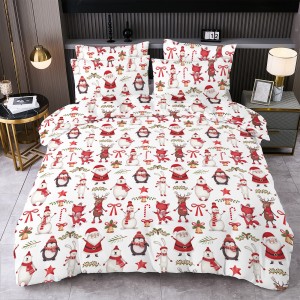 Christmas 3D printing duvet cover red 3pcs home textiles duvet cover set supplier