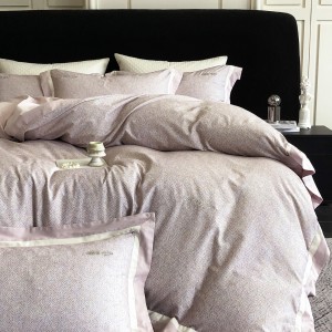 Pure cotton 4pcs pink digital printing home textiles 60s sanding patchwork bedding set supplier