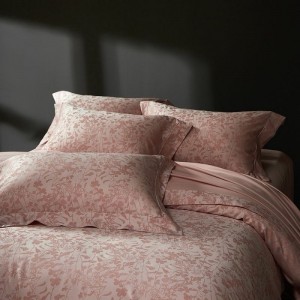 High Class Pink 500TC Lyocell Cotton Yarn-dyed Jacquard 4PCS Bedding Set