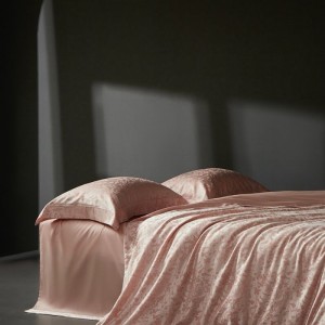 High Class Pink 500TC Lyocell Cotton Yarn-dyed Jacquard 4PCS Bedding Set