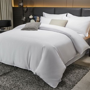 New Arrival Five-star Hotel Solid Color Duvet Quilt Cover Bed Sheets Hotel 4PCS Microfiber Polyester Bedding Set