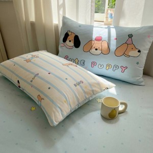 40S Pure Cotton Bed Sheet Cartoon Printing Duvet Cover 128*68 Cotton Bedding Set For Kids