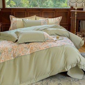 100% cotton home textile digital printing duvet cover thickened brushed bed sheets bedding set for home