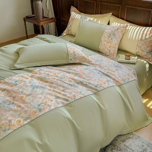 100% cotton home textile digital printing duvet cover thickened brushed bed sheets bedding set for home