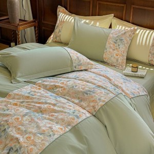 100% cotton home textile digital printing duvet cover thickened brushed bed sheets bedding set for home