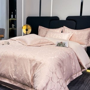 Jacquard quilt cover stain cotton bed sheet bedding set