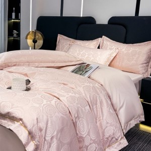 Jacquard quilt cover stain cotton bed sheet bedding set