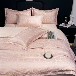 Jacquard quilt cover stain cotton bed sheet bedding set