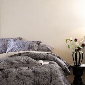 100s cotton digital printing quilt comforter cover soft bed sheet purple floral bedding set